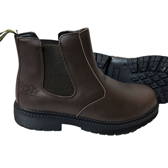 NolinShield Mens 8.5 Brown Leather Chelsea Boots Slip Resistant Ankle EU‎ 42 - Picture 11 of 11